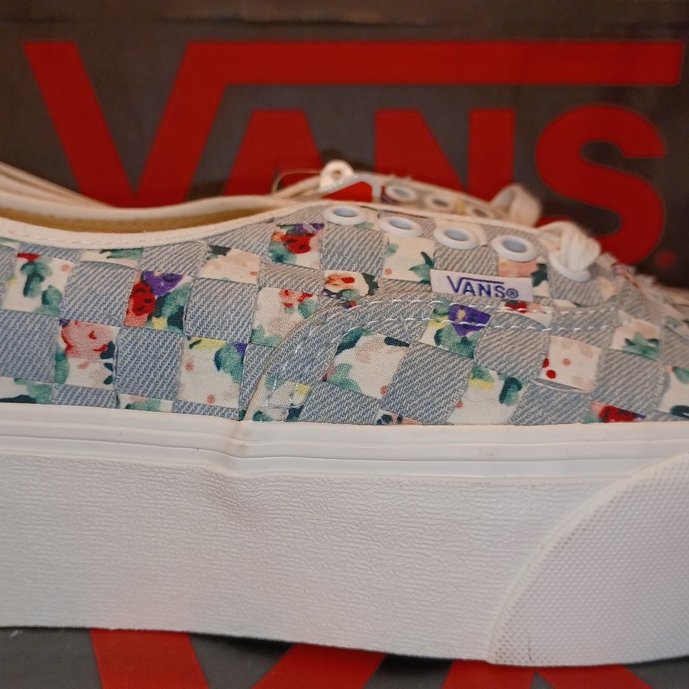 Vans Authentic Stacked Woven Floral Shoes Platform VN0A5KXXZA - Picture 2 of 12